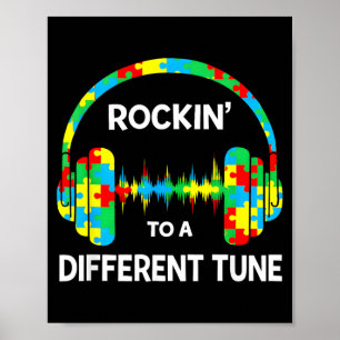 Poster Tocar ao Som de uma Melodia Diferente Autista Auti