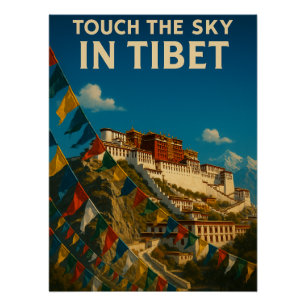 Póster Tocar o Céu no Tibete na China