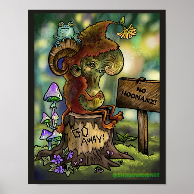Poster Toco de Troll "Sem Humanos" (Frente)