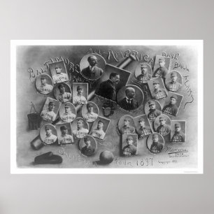 Poster Toda a excursão 1897 do basebol de América
