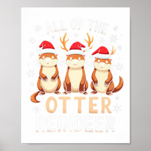 Poster Toda A Outra Reindeer Xmas Santa Hat Engraçado Chr