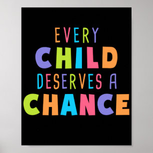 Poster Toda Criança merece uma chance de Adoção de Cui