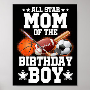 Poster Toda Estrela Mãe Do Menino Do Aniversário Sketll F
