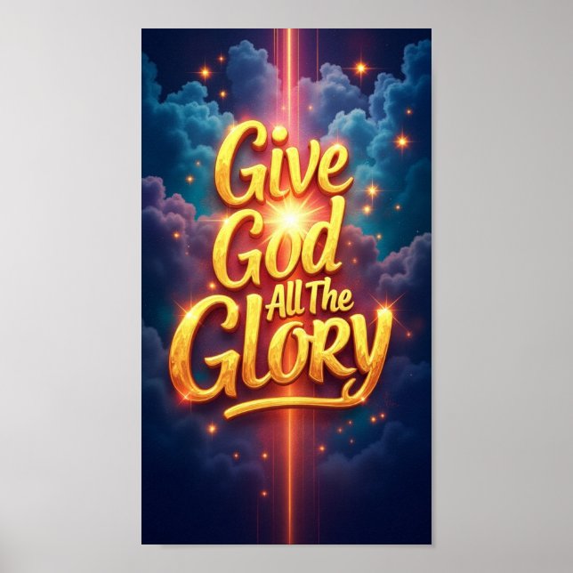 Poster Toda Glória a Deus (Frente)