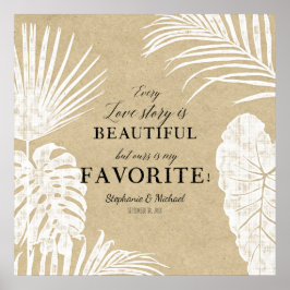 Poster Toda história de amor é uma bela folha de folhas t