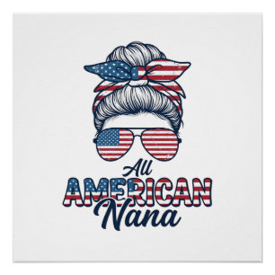Póster Toda Nana Patriótica Americana Design de Coqueiro