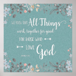 Póster Todas as Coisas Cooperam - Rom 8:28