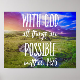 Poster Todas As Coisas São Possíveis Escritura Versa Da