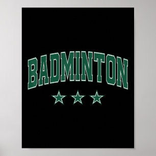Poster Todas as Estrelas de Badminton Verde Clic Retro Te