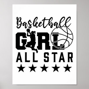 Poster Todas as Estrelas Raparigas Hoops Camisa De Escada