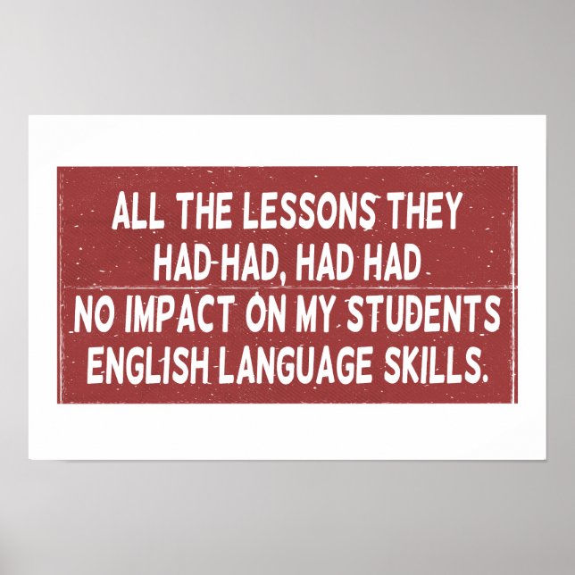 Poster Todas as lições que tinham tido não tiveram impact (Frente)