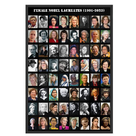 Poster Todas as mulheres laureadas com o Nobel entre 1901