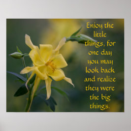 Póster Todas as pequenas coisas flores amarelas