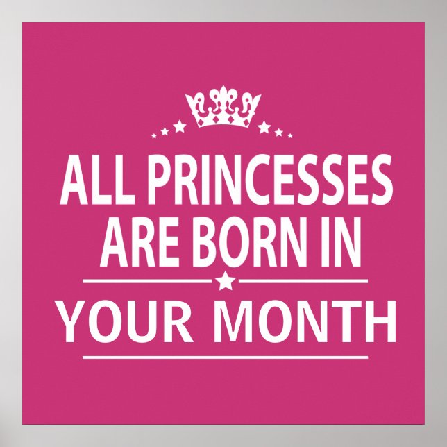 Póster Todas as princesas nasceres (Frente)