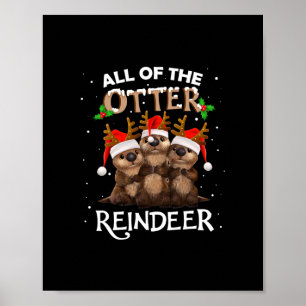 Poster todas as renas de lona de natal engraçadas t-