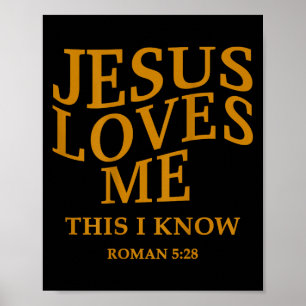 Poster Toddler Girl Jesus Me Ama Isso Eu Sei Que É Cristã