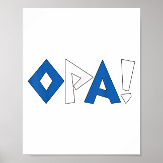 Poster Toddler Grécia de camisa grega Sinalizador Engraça