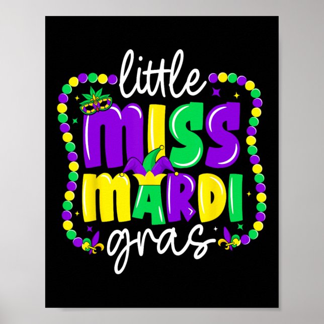 Poster Toddler Mardi Gras Outfit Girls Mardi Gras Kids Li (Frente)