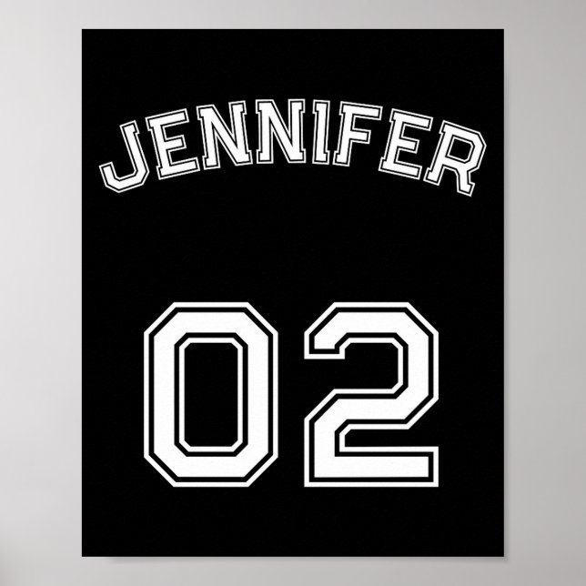 Poster Toddler Teen Girl Name Jersey Number Nk Srts  (Frente)