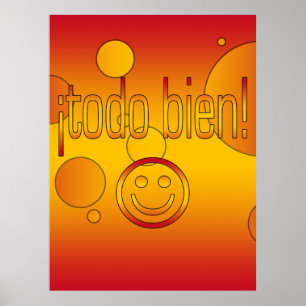 Poster ¡ Todo Bien! A bandeira da espanha colore o pop
