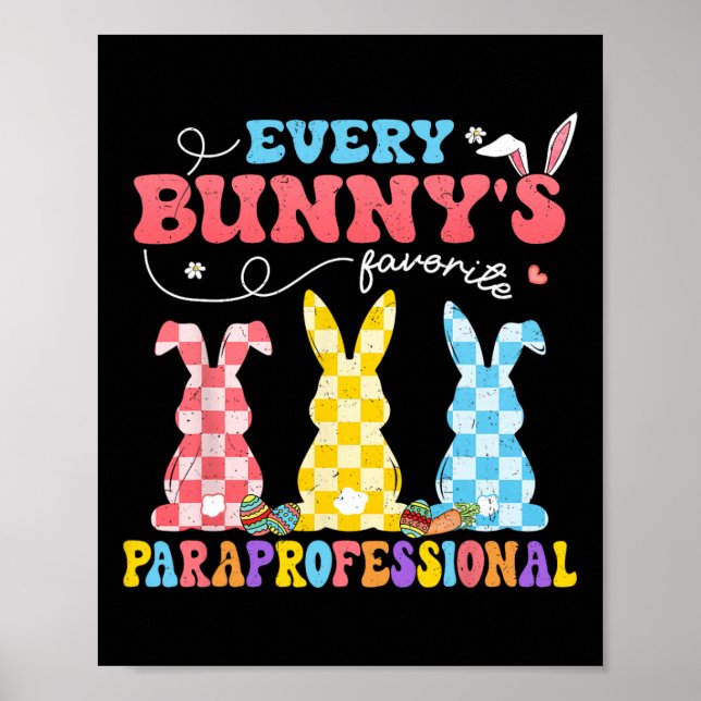 Poster Todo Coelho Favorito Paraprofissional Groovy Eas (Frente)