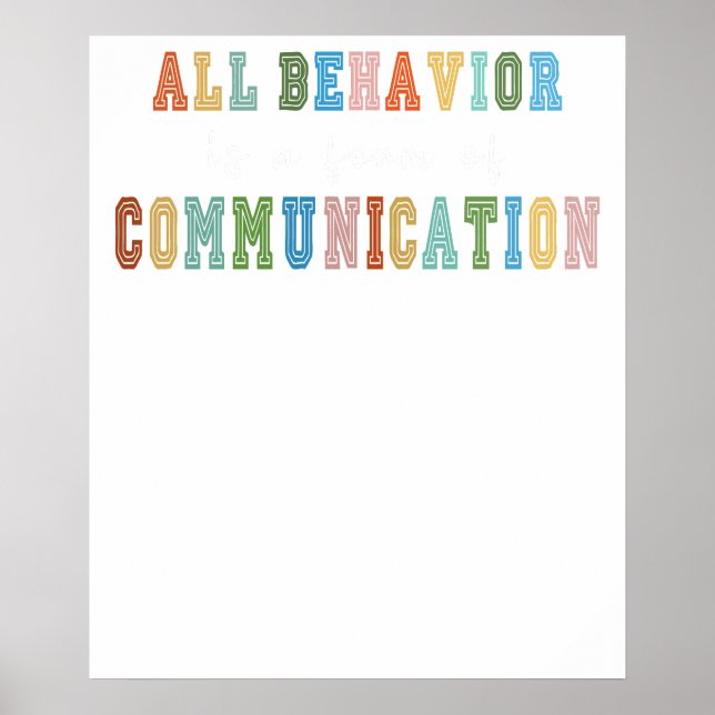 Poster todo comportamento é uma forma de comunicação (Frente)