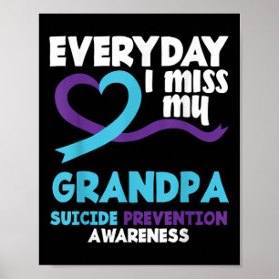 Poster Todo Dia Eu Sinto Saudade do Meu Avô Prevenção ao