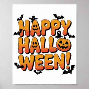 Poster Todo grande Halloween começa com um sorriso e uma