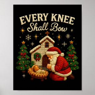 Poster Todo Joelho Se Dobrará Design De Natal Natividade