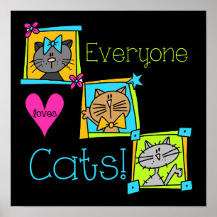 Poster Todo Mundo Adora Gatos