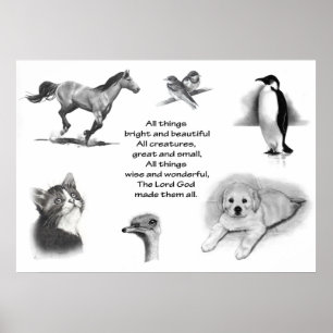 PÓSTER TODO O EXCELENTE DAS CRIATURAS & PEQUENO: DESENHOS