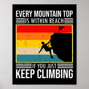 Poster Todo Topo de Montanha Está ao Alcance Continue Sub