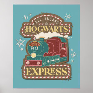 Poster Todos a bordo do cookie de Natal Express HOGWARTS™