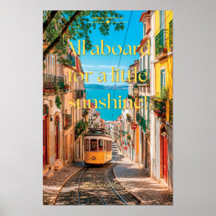 Poster Todos a Bordo Para Um Pouco de Sol Lisboa Arte