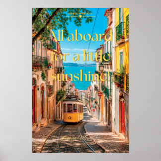 Poster Todos a Bordo Para Um Pouco de Sol Lisboa Arte