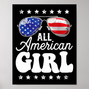 Poster Todos Americanos 4 De Julho Meninos Patrióticos T