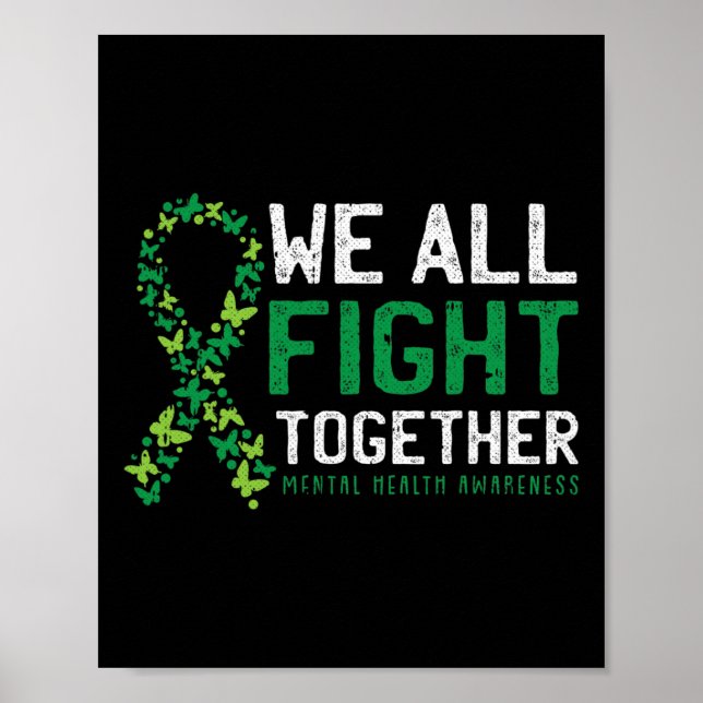 Poster Todos combatemos juntos a consciência da saúde men (Frente)