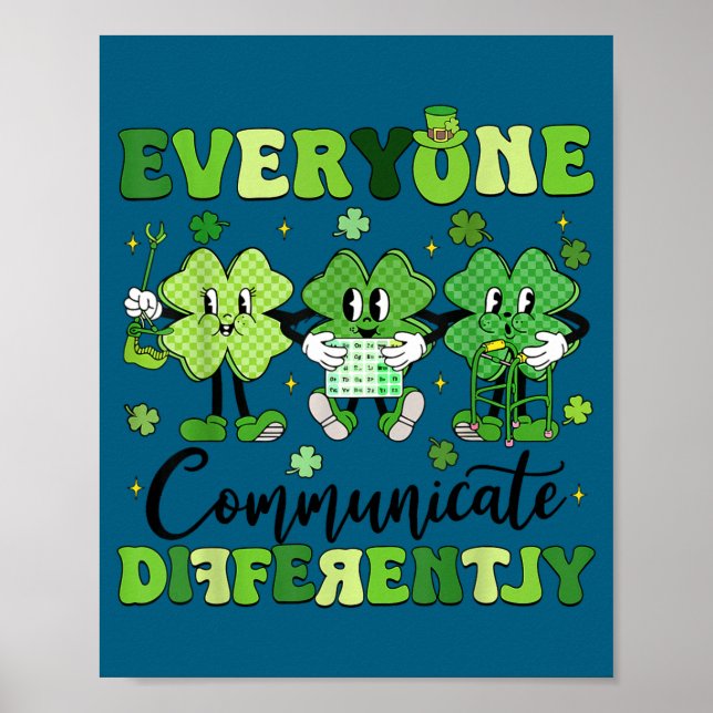 Poster Todos comunicam de forma diferente terapia da fala (Frente)