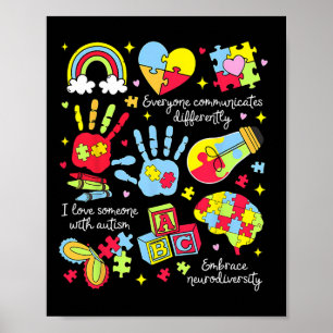 Poster Todos Comunicam de Maneira Diferente Autismo Sped