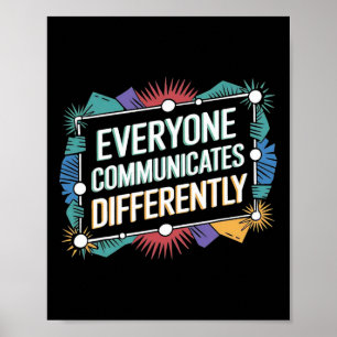 Poster Todos Comunicam de Maneira Diferente Conscientizaç
