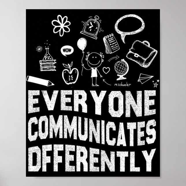 Poster Todos Comunicam de Maneira Diferente Educação Espe (Frente)
