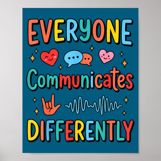 Poster Todos comunicam de maneira diferente professor de  (Frente)