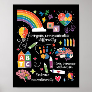 Poster Todos Comunicam Diferentemente A Consciência Autis