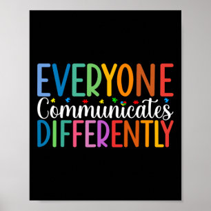 Poster Todos Comunicam Diferentemente A Consciência Autis
