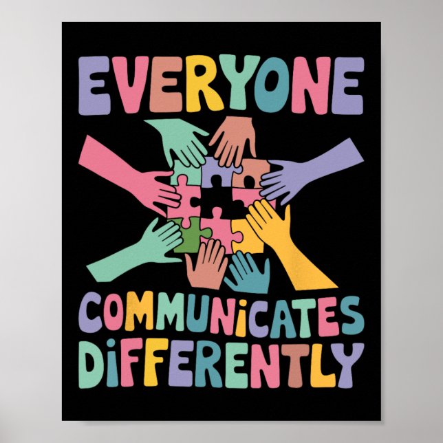 Poster Todos Comunicam Diferentemente Educação Especial (Frente)