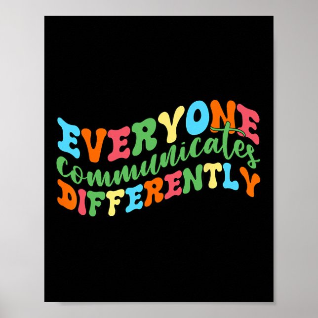 Poster Todos Comunicam Diferentes Discursos Autistas (Frente)