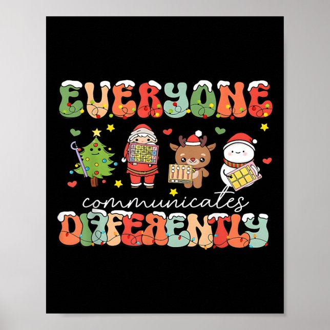 Poster Todos de Natal se comunicam de forma diferente (Frente)