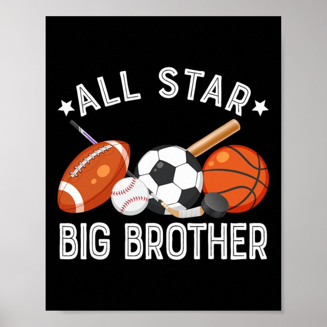 Poster Todos Estrelas Big Brother Do Esboço De Futebol De (Frente)