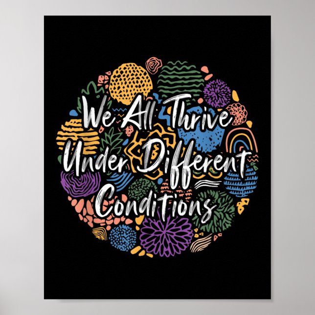 Poster Todos nós prosperamos sob diferentes condições div (Frente)