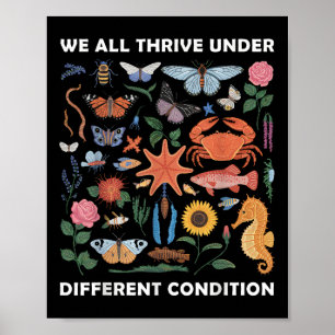Poster Todos Nós prosperamos sob diferentes condições Neu